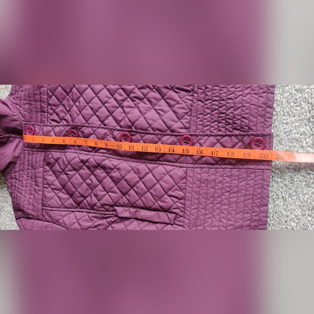 Lija Quilted Golf Burgundy Jacket - Picture 7 of 9